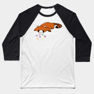 Red Panda Tabletop RPG Player Baseball T-Shirt